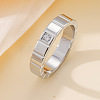 304 Stainless Steel & Cubic Zirconia Finger Rings FS-WG10832-13-2