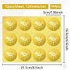 12 Sheets PET Adhesive Wax Seal Stickers DIY-WH0451-042-2