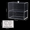 Acrylic Double Layer Cosmetic Storage Display Box AJEW-WH0419-25-2