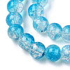 Transparent Crackle Baking Paint Glass Beads X1-DGLA-T003-01B-05-3