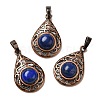 Natural Dyed Lapis Lazuli Pendants G-H065-02R-16-1
