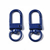 Spray Painted Eco-Friendly Alloy Swivel Snap Hooks Clasps PALLOY-T080-02B-NR-2