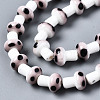 Handmade Porcelain Ceramic Beads Strands PORC-T006-05J-3