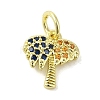 Brass Micro Pave Cubic Zirconia Charms KK-M283-14B-02-1