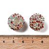 Sparkle Glass Rhinestone Round Beads OACR-S048-01H-3