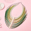 12Pcs 12 Colors Ocean Synthetic Turquoise Turtle with Glass Seed Beaded Necklaces for Women NJEW-JN05946-1