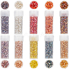 100g 10 colors 11/0 Two Cut Round Hole Glass Seed Beads SEED-SC0001-25B-1