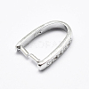 Anti-Tarnish Rhodium Plated 925 Sterling Silver Micro Pave Cubic Zirconia Pendant Bails STER-P034-09P-3