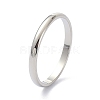 Non-Tarnish 2mm Polished Plain Dome Finger Ring for Girl Women RJEW-C012-05E-P-3
