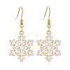 Snowflake Alloy Enamel Dangle Earrings FS-WGD9918-01-1