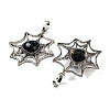 Natural Obsidian Spider Web Pendants G-Q163-09AS-02-2
