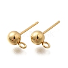 201 Stainless Steel Stud Earring Findings STAS-R156-01G-06-1