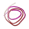 Transparent Gradient Color Glass Beads Strands GLAA-H021-01A-10-4