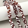 Rice Shape Tibetan Style dZi Beads Strands G-A269-A11-01-1