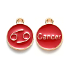 Alloy Enamel Pendants X-ENAM-S124-01B-07D-1