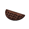 Poplar Wood Laser Cut Half Round Links Connectors WOOD-N016-47-2