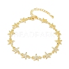 Brass Micro Pave Clear Cubic Zirconia Link Chain Bracelets for Women BJEW-A090-11E-G-4