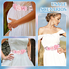 Rhinestone Flower with ABS Imitation Pearl Bridal Belt AJEW-WH0348-119A-6