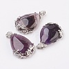 Valentine Gifts Idea for Guys Natural Amethyst Pendants G-Q689-02-1