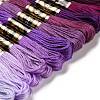 12 Skeins 12 Colors 6-Ply Polyester Embroidery Floss OCOR-M009-01B-10-2