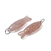 Natural Mixed Stone Carved Pendants G-G314-01P-3