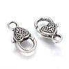 Tibetan Style Heart Lobster Claw Clasps LF014Y-NF-2