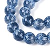 Transparent Half Spray Painted Glass Beads Strands LS-GLAA-Q110-02A-04-3