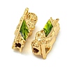 Rack Plating Brass Enamel Beads KK-Z063-08G-2