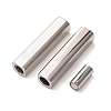 304 Stainless Steel Magnetic Clasps with Glue-in Ends SA-CBA15BC-06P-2