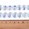 Electroplate Transparent Glass Beads Strands X-EGLA-N056-01A-02-4