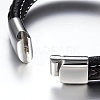 Men's Braided Leather Cord Bracelets X-BJEW-H559-09B-4