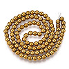 Non-Magnetic Synthetic Hematite Beads Strands X-G-S096-4mm-2-2