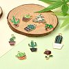 10Pcs 10 Styles Plant Alloy Enamel Pendants ENAM-YW0004-09-2