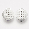 304 Stainless Steel Clip-on Earring Findings X-STAS-S104-01C-1