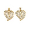 Brass Micro Pave Cubic Zirconia Pendants ZIRC-I367-07G-14-1