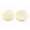 Ion Plating(IP) 304 Stainless Steel Pendants STAS-I124-03B-G-2