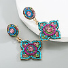 Bohemia Alloy Rhinestone Stud Dangle Earrings for Women WG793A0-01-3
