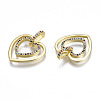 Brass Micro Pave Cubic Zirconia Pendants ZIRC-N039-159-NF-3
