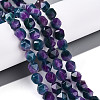 Dyed Natural White Jade Beads Strands X-G-T139-8mm-45C-1