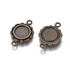 Tibetan Style Link Cabochon Bezel Settings LS-TIBEP-0578-AB-LF-2