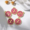 Golden Plated Alloy Enamel Charms ENAM-S118-08Z-5