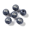 Animal Themes Printed Wood European Beads WOOD-M013-01G-1