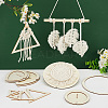 BENECREAT 12Pcs Wood Macrame Coaster Cutting Template DIY-WH0049-09-7