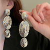 Silver Needle Silver Earrings Fashion Metal Earrings Simple Design Earrings TV7290-9-1