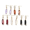 Oval Light Gold Brass Micro Pave Cubic Zirconia Stud Earrings EJEW-Q800-49KCG-1