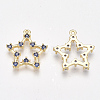 Brass Cubic Zirconia Pendants KK-T038-505E-2