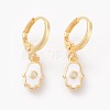 Brass Hoop Earrings EJEW-I230-03G-2