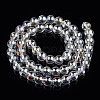 Electroplate Transparent Glass Beads Strands GLAA-T032-T8mm-AB13-3