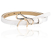 Alloy Bowknot PU Leather Chain Belts for Women AJEW-WH20019-67G-02-5