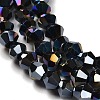 Transparent Electroplate Glass Beads Strands GLAA-F029-2mm-A02-3